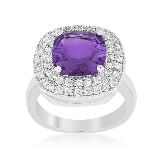 Purple Bridal Cocktail Ring freeshipping - Higher Class Elegance