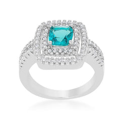 Micro-Pave Aqua Vintage Ring freeshipping - Higher Class Elegance