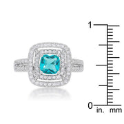 Micro-Pave Aqua Vintage Ring freeshipping - Higher Class Elegance