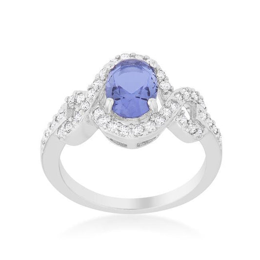 Tanzanite Halo Pave Cocktail Ring freeshipping - Higher Class Elegance