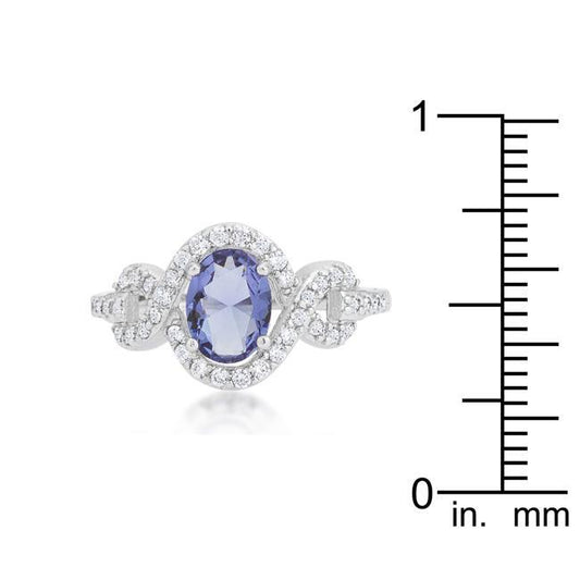 Tanzanite Halo Pave Cocktail Ring freeshipping - Higher Class Elegance
