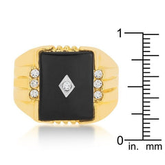 Black Onyx Mens Ring freeshipping - Higher Class Elegance