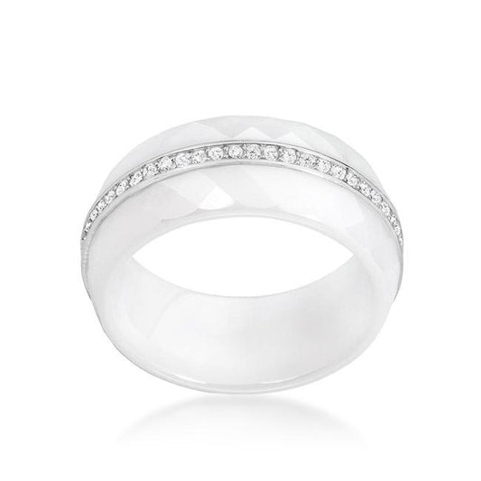Ceramic Band Ring - White freeshipping - Higher Class Elegance