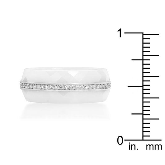 Ceramic Band Ring - White freeshipping - Higher Class Elegance