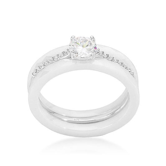 Three Ring Ceramic Set White freeshipping - Higher Class Elegance
