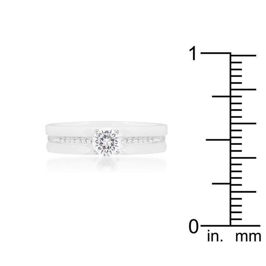 Three Ring Ceramic Set White freeshipping - Higher Class Elegance