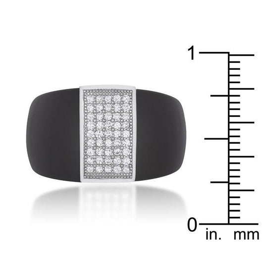 Black Ceramic Cocktail Ring freeshipping - Higher Class Elegance