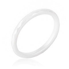 White Ceramic Band Ring freeshipping - Higher Class Elegance