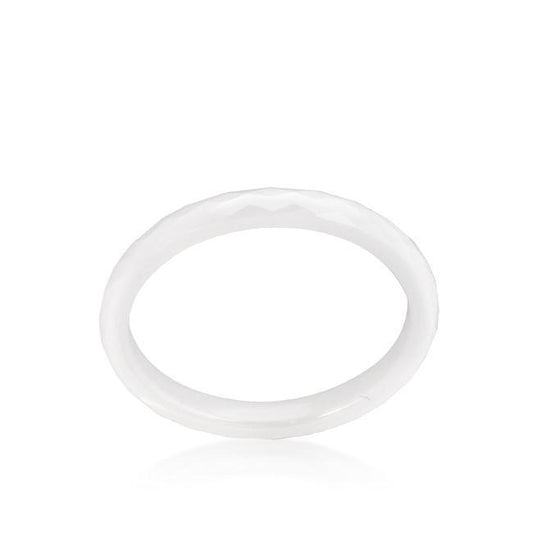 White Ceramic Band Ring freeshipping - Higher Class Elegance