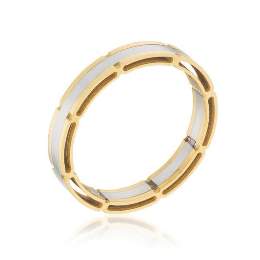 Two Tone Band Ring freeshipping - Higher Class Elegance