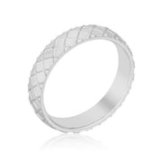 Textured Stainless Steel Band Ring freeshipping - Higher Class Elegance