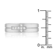 Band Ring with Cubic Zirconia Cross Design freeshipping - Higher Class Elegance