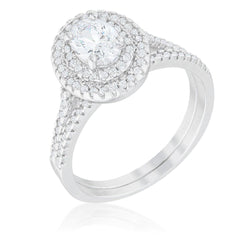 Oval Wedding Ring Set freeshipping - Higher Class Elegance
