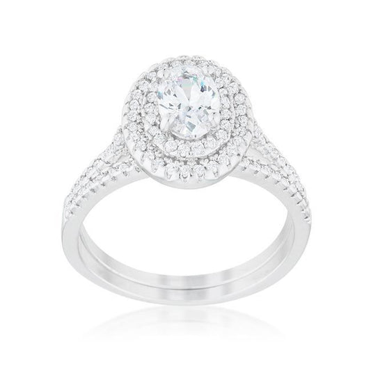 Oval Wedding Ring Set freeshipping - Higher Class Elegance