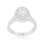 Oval Wedding Ring Set freeshipping - Higher Class Elegance
