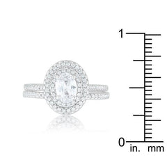 Oval Wedding Ring Set freeshipping - Higher Class Elegance
