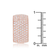 Wide Pave Cubic Zirconia Rose Gold Band Ring freeshipping - Higher Class Elegance