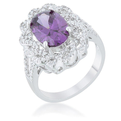 Amethyst Oval Classic Ring freeshipping - Higher Class Elegance