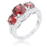 Garnet Classic Trio Ring freeshipping - Higher Class Elegance