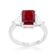 Classic Ruby Rhodium Engagement Ring freeshipping - Higher Class Elegance