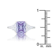 Classic Lavender White Gold Rhodium Engagement Ring freeshipping - Higher Class Elegance
