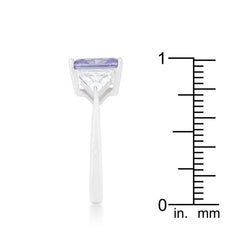 Classic Lavender White Gold Rhodium Engagement Ring freeshipping - Higher Class Elegance