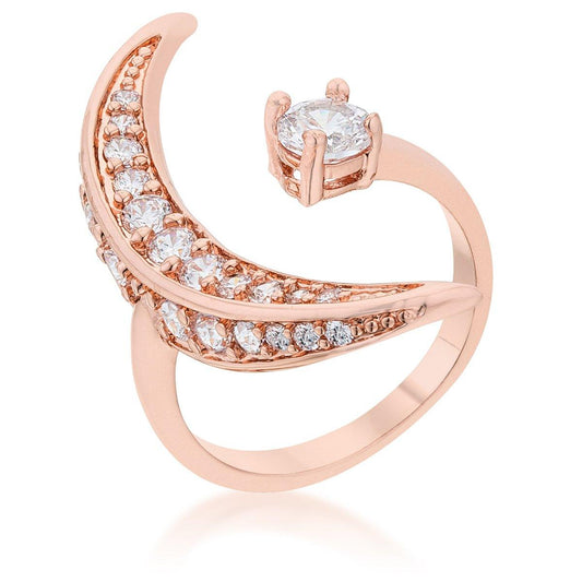 Luna .75ct CZ Rose Gold Delicate Ring freeshipping - Higher Class Elegance