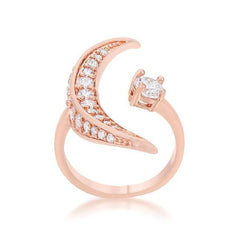 Luna .75ct CZ Rose Gold Delicate Ring freeshipping - Higher Class Elegance