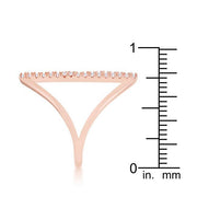 Jena 0.2ct CZ Rose Gold Delicate Parallel Ring freeshipping - Higher Class Elegance