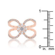 Joyce 0.4ct CZ Rose Gold Delicate Floral Wrap Ring freeshipping - Higher Class Elegance