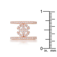 Lauren 0.4ct CZ Rose Gold Delicate Clover Wrap Ring freeshipping - Higher Class Elegance