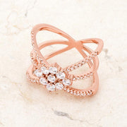 Mindy 0.8ct CZ Rose Gold Delicate Triple Wrap Ring freeshipping - Higher Class Elegance
