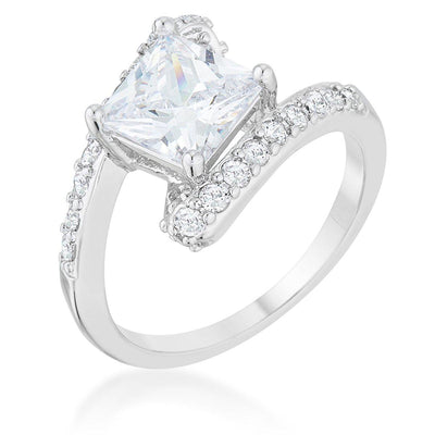 Caroline 2.3ct CZ Rhodium Statement Ring freeshipping - Higher Class Elegance