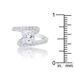 Caroline 2.3ct CZ Rhodium Statement Ring freeshipping - Higher Class Elegance