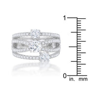 Beatrice 1.8ct CZ Rhodium Statement Ring freeshipping - Higher Class Elegance