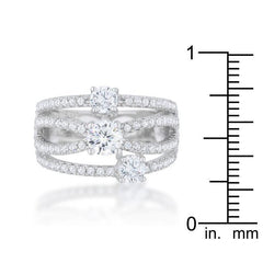 Beatrice 1.8ct CZ Rhodium Statement Ring freeshipping - Higher Class Elegance