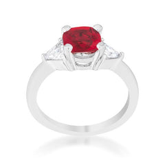 Shonda 1.8ct Garnet CZ Rhodium Cushion Classic Statement Ring freeshipping - Higher Class Elegance