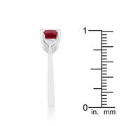 Shonda 1.8ct Garnet CZ Rhodium Cushion Classic Statement Ring freeshipping - Higher Class Elegance