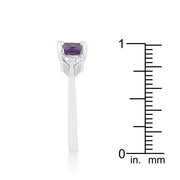 Shonda 1.8ct Amethyst CZ Rhodium Cushion Classic Statement Ring freeshipping - Higher Class Elegance