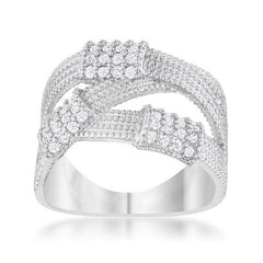 Peyton 0.36ct CZ Rhodium Wide Cable Statement Ring freeshipping - Higher Class Elegance