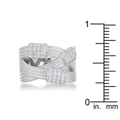 Peyton 0.36ct CZ Rhodium Wide Cable Statement Ring freeshipping - Higher Class Elegance