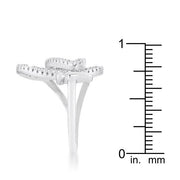 Bea 0.4ct CZ Rhodium Pave Butterfly Ring freeshipping - Higher Class Elegance