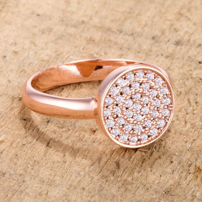 0.2ct CZ Rose Gold Pave Circle Ring freeshipping - Higher Class Elegance