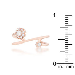 Krista 0.25ct CZ Rose Gold Abstract Wrap Ring freeshipping - Higher Class Elegance