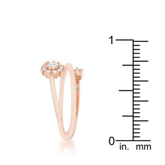 Krista 0.25ct CZ Rose Gold Abstract Wrap Ring freeshipping - Higher Class Elegance
