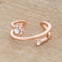 Krista 0.25ct CZ Rose Gold Abstract Wrap Ring freeshipping - Higher Class Elegance
