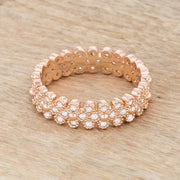 Clara 1ct CZ Rose Gold Textured Bezel Set Eternity Ring freeshipping - Higher Class Elegance