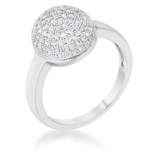 Brie 0.6ct CZ Rhodium Contemporary Sphere Ring freeshipping - Higher Class Elegance