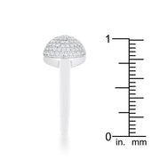 Brie 0.6ct CZ Rhodium Contemporary Sphere Ring freeshipping - Higher Class Elegance