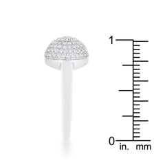 Brie 0.6ct CZ Rhodium Contemporary Sphere Ring freeshipping - Higher Class Elegance